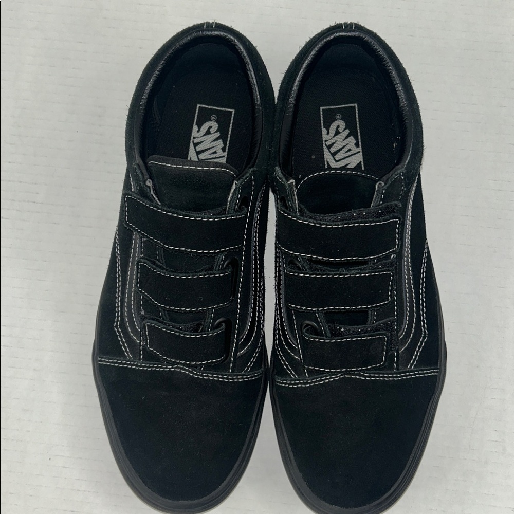 Vans Black Slip-On Loafers with Stitch Detail - Picture 2 of 10